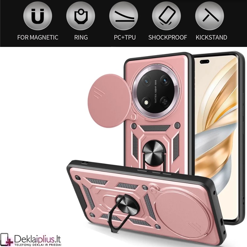 5in1 smūgiams atsparus dėklas su kameros apsauga - rausvas (Huawei Honor Magic 7 Lite) 5in1 smūgiams atsparus dėklas su kameros apsauga - rausvas (Huawei Honor Magic 7 Lite)